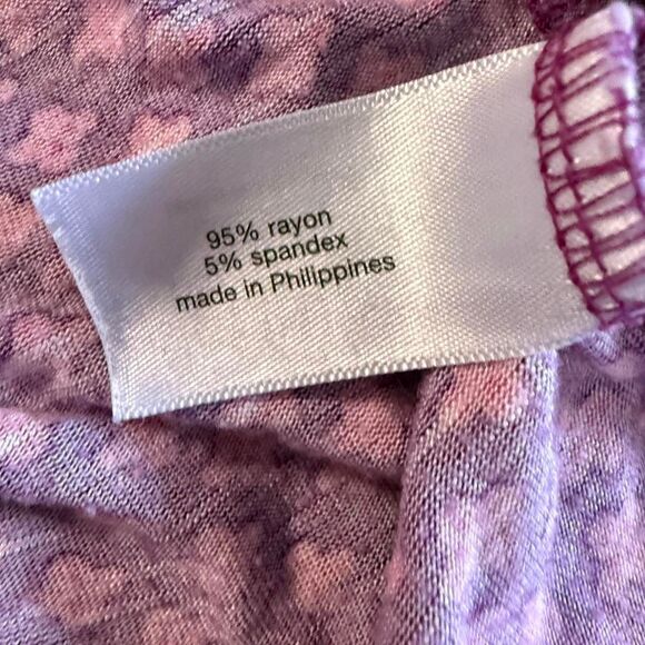 Lane Bryant Pink Purple Quatrefoil V-Neck A-Line Dress 18/20 Plus - Picture 8 of 9